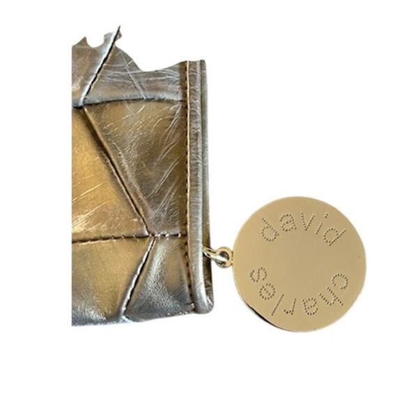 David Charles Metallic Silver Clutch Handbag - Picture 3 of 6